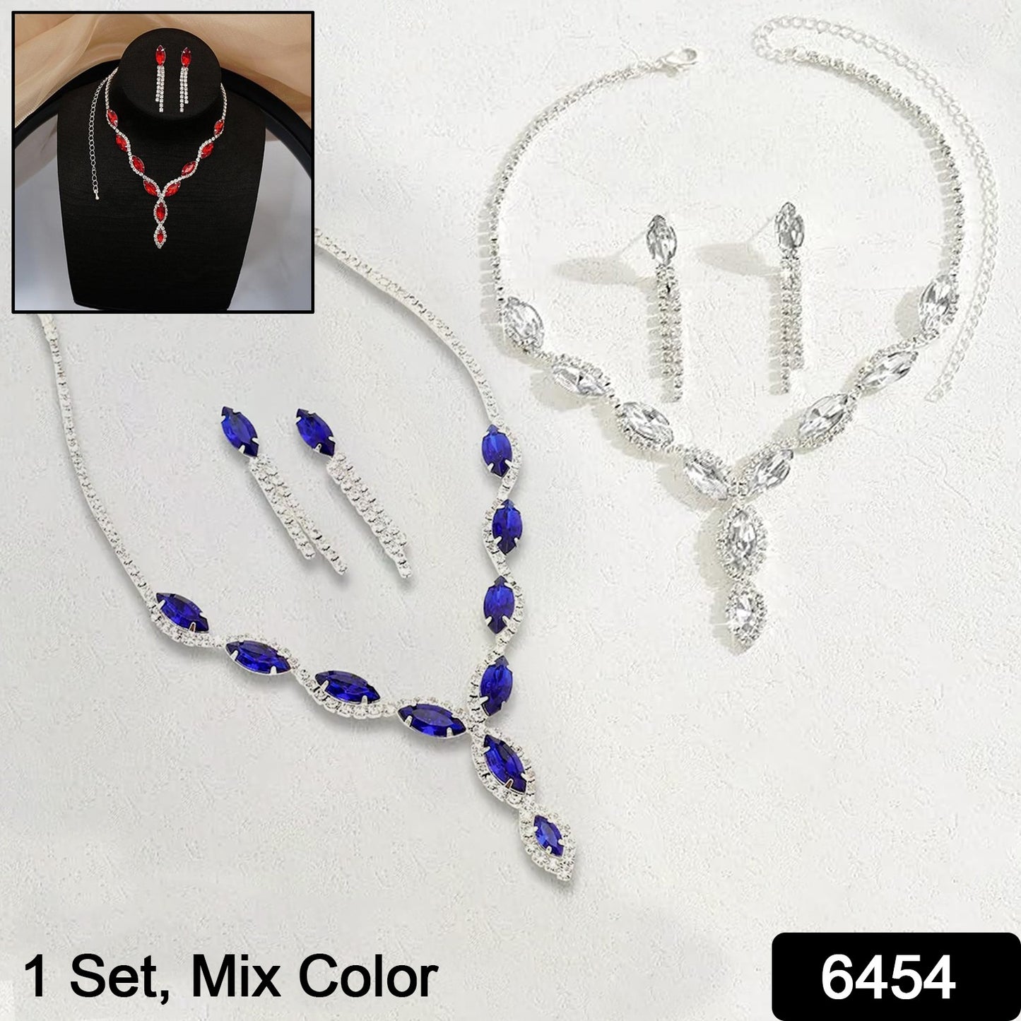 Necklace And Earrings Set (1 Set Mix Color)