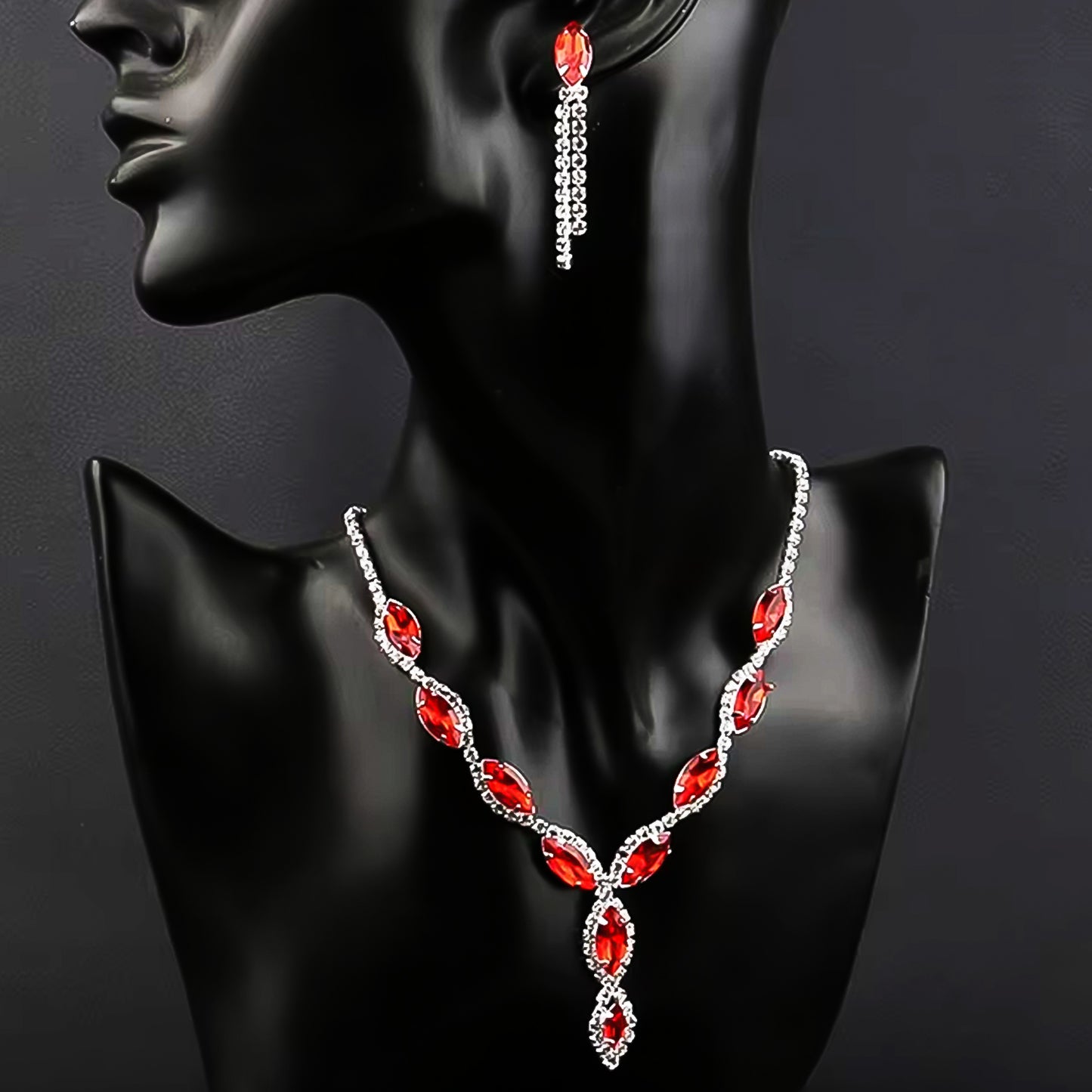 Necklace And Earrings Set (1 Set Mix Color)