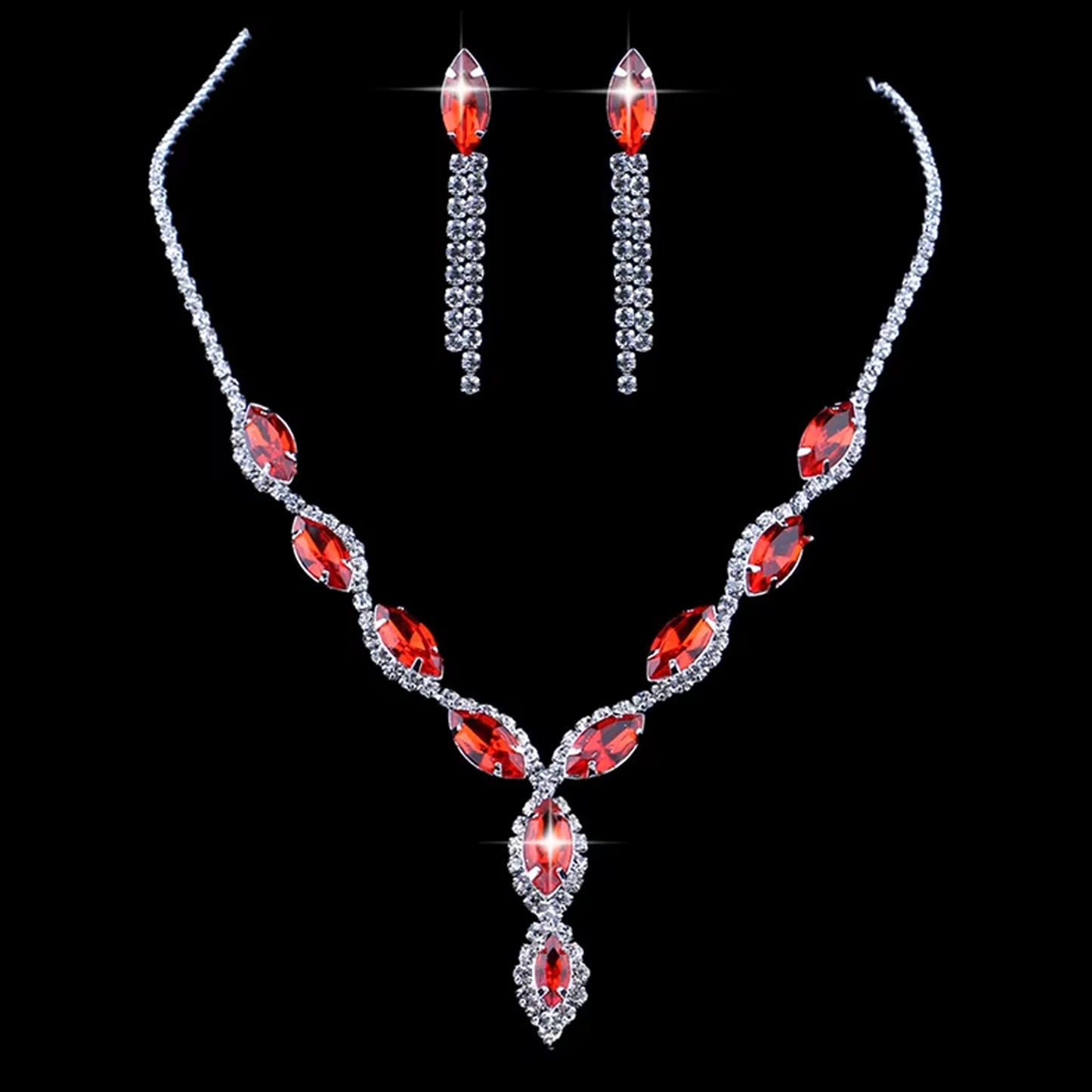 Necklace And Earrings Set (1 Set Mix Color)