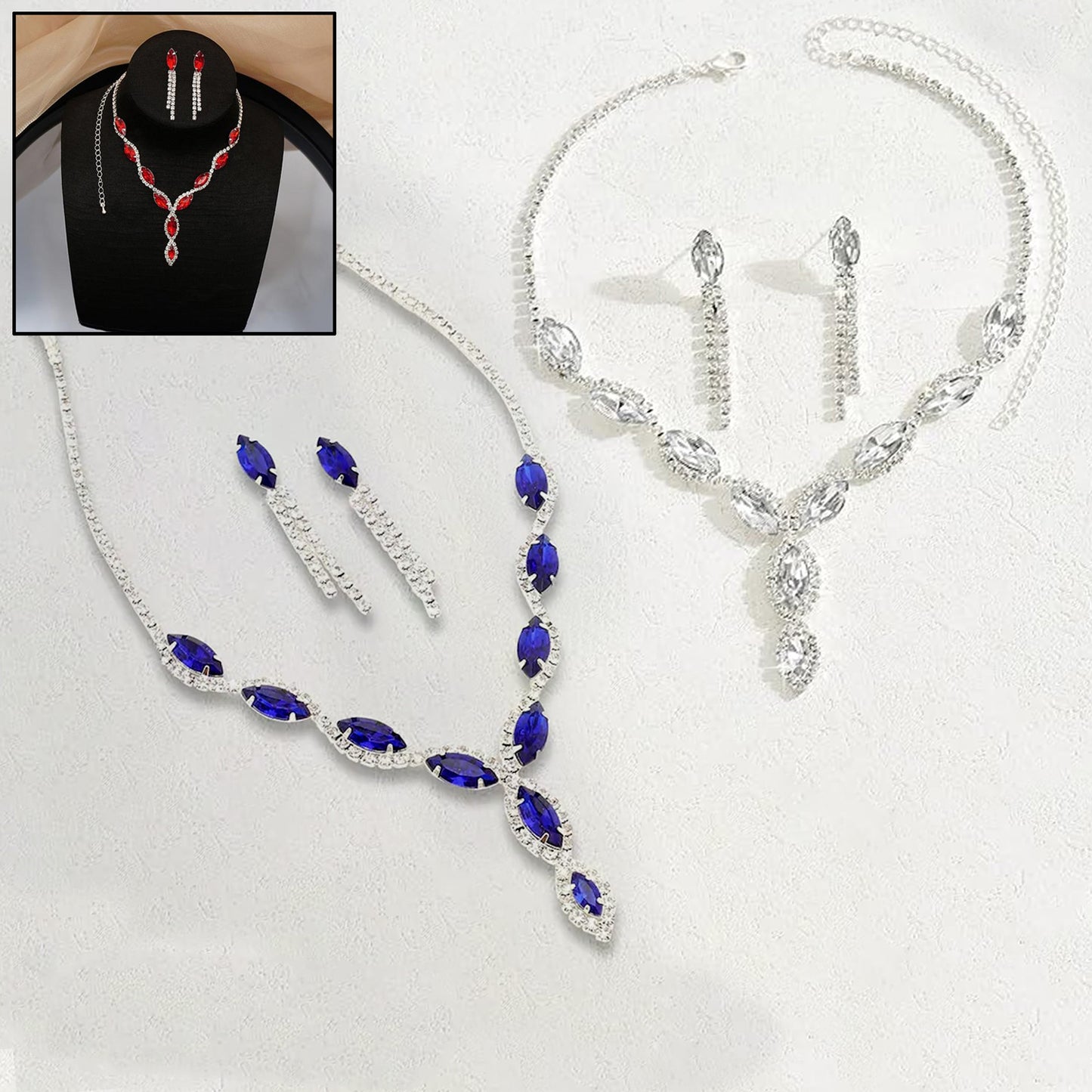 Necklace And Earrings Set (1 Set Mix Color)